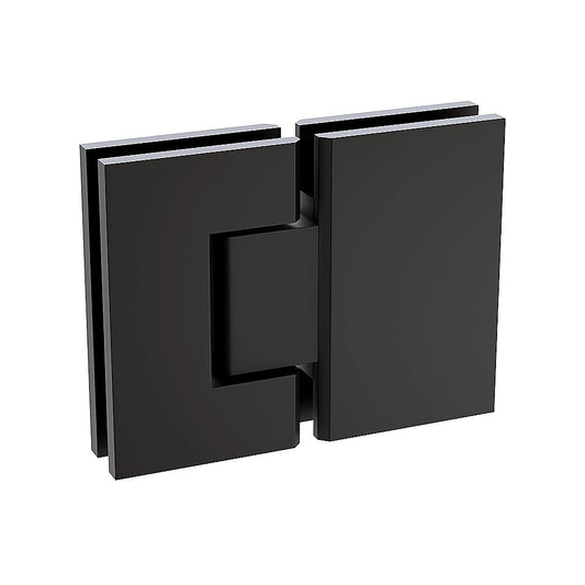 120cm Frameless Glass Bath Screen with Stainless Steel Brackets - Black