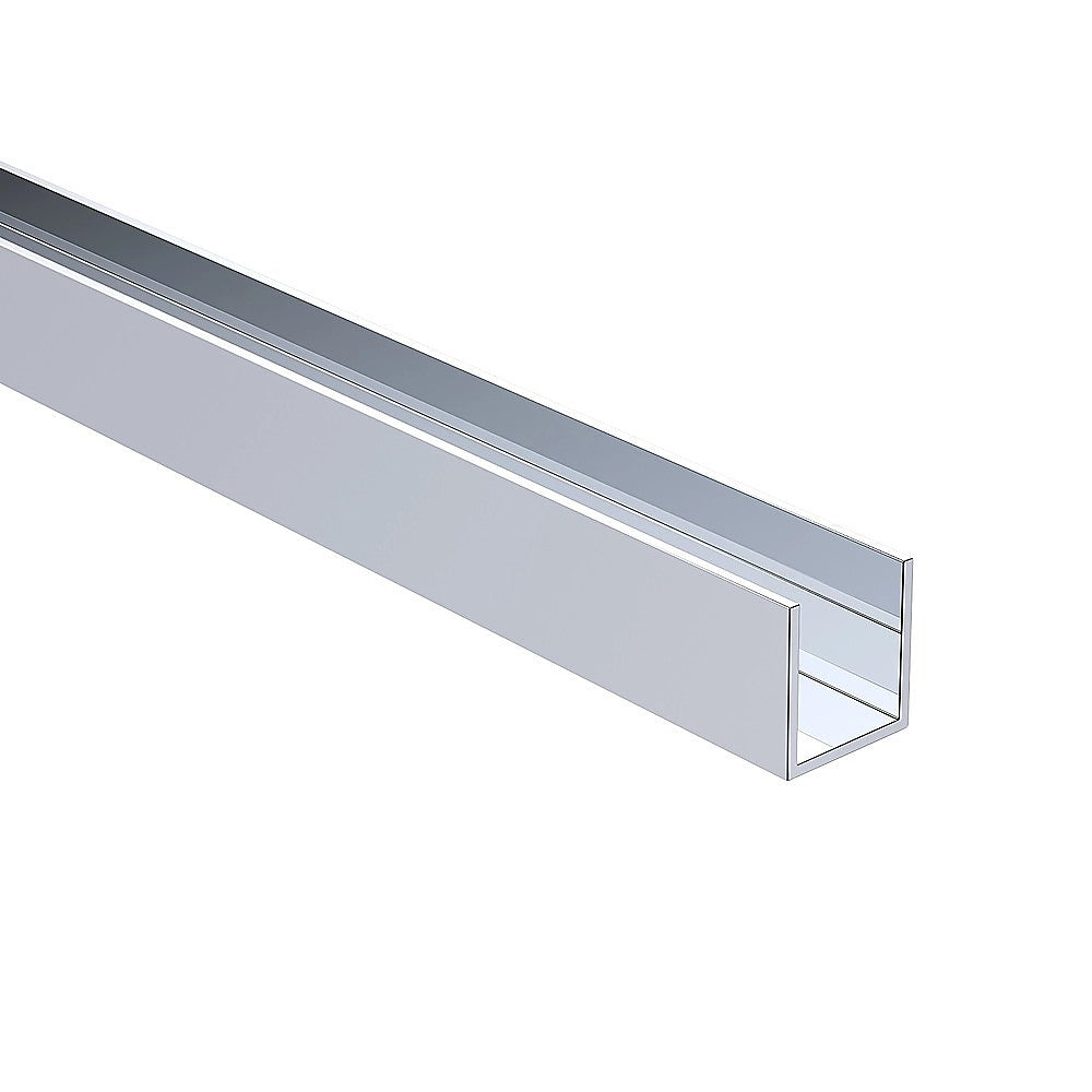 70cm Frameless Glass Bath Screen with Wall Channel - Chrome