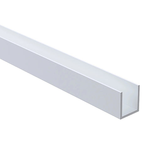 70cm Frameless Glass Bath Screen with Wall Channel - White