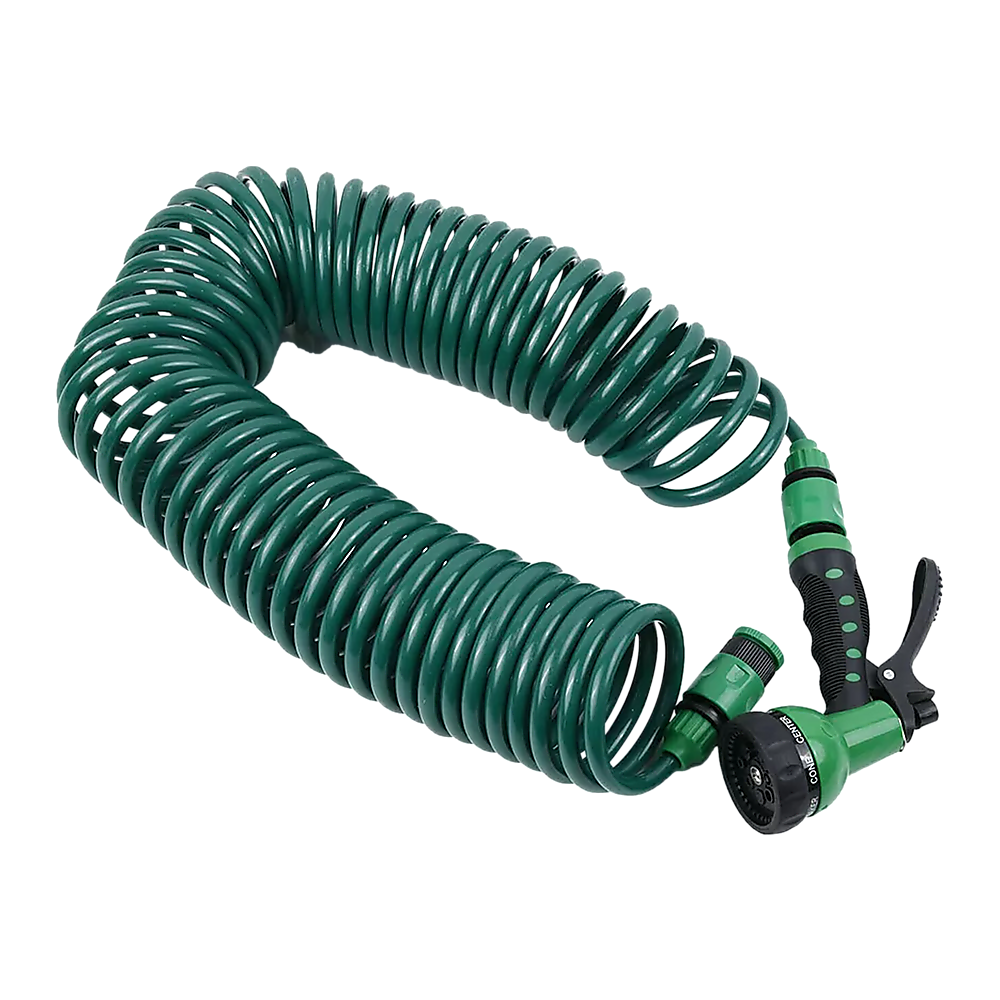 30M Garden Hose Heavy-Duty Coiled Spiral Car Washing Cleaning Water Hose Garden