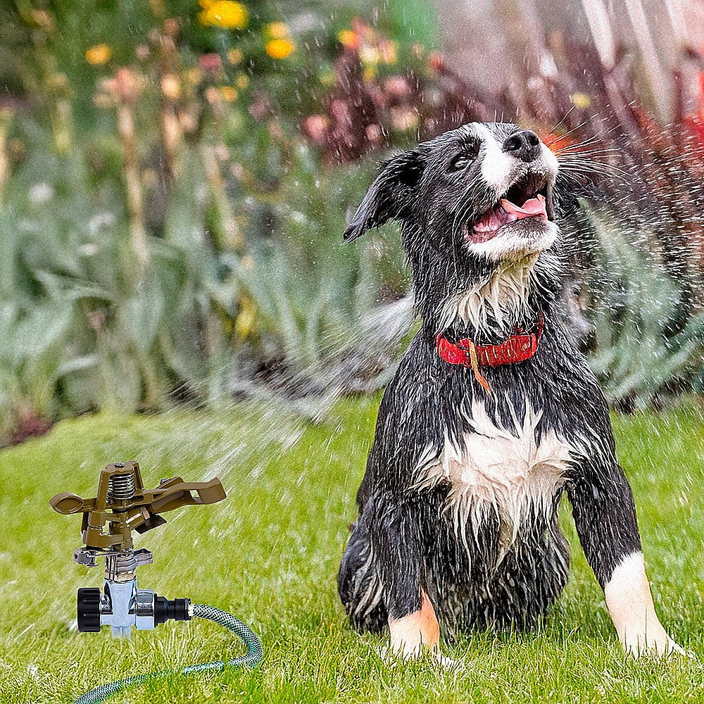 Easy to Install Irrigation Sprinkler 360 Degree Rotating Sprinkler Gun Zinc Alloy Adjustable Rocker Sprinkler