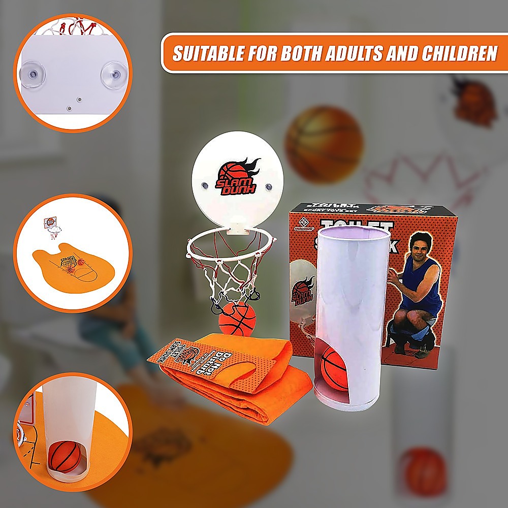 Basketball Game Toilet Bathroom Loo Entertainment Gift