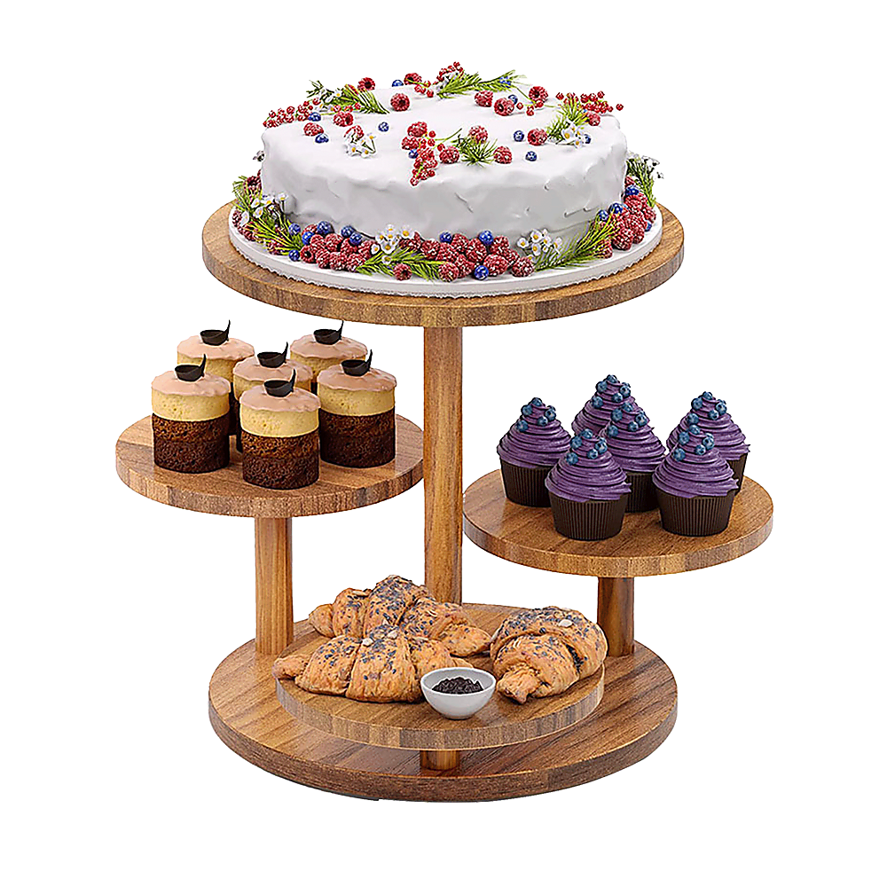 4 Tier Round Dessert Stand Tower Cake Cupcake Display
