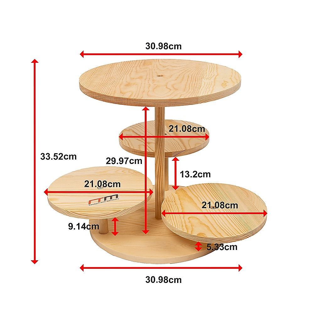 4 Tier Round Dessert Stand Tower Cake Cupcake Display