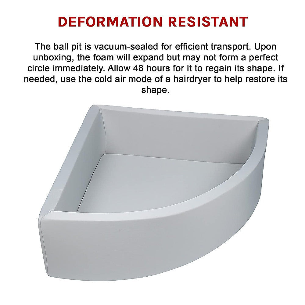 Corner Ball Pit Playpen Enclosure Grey