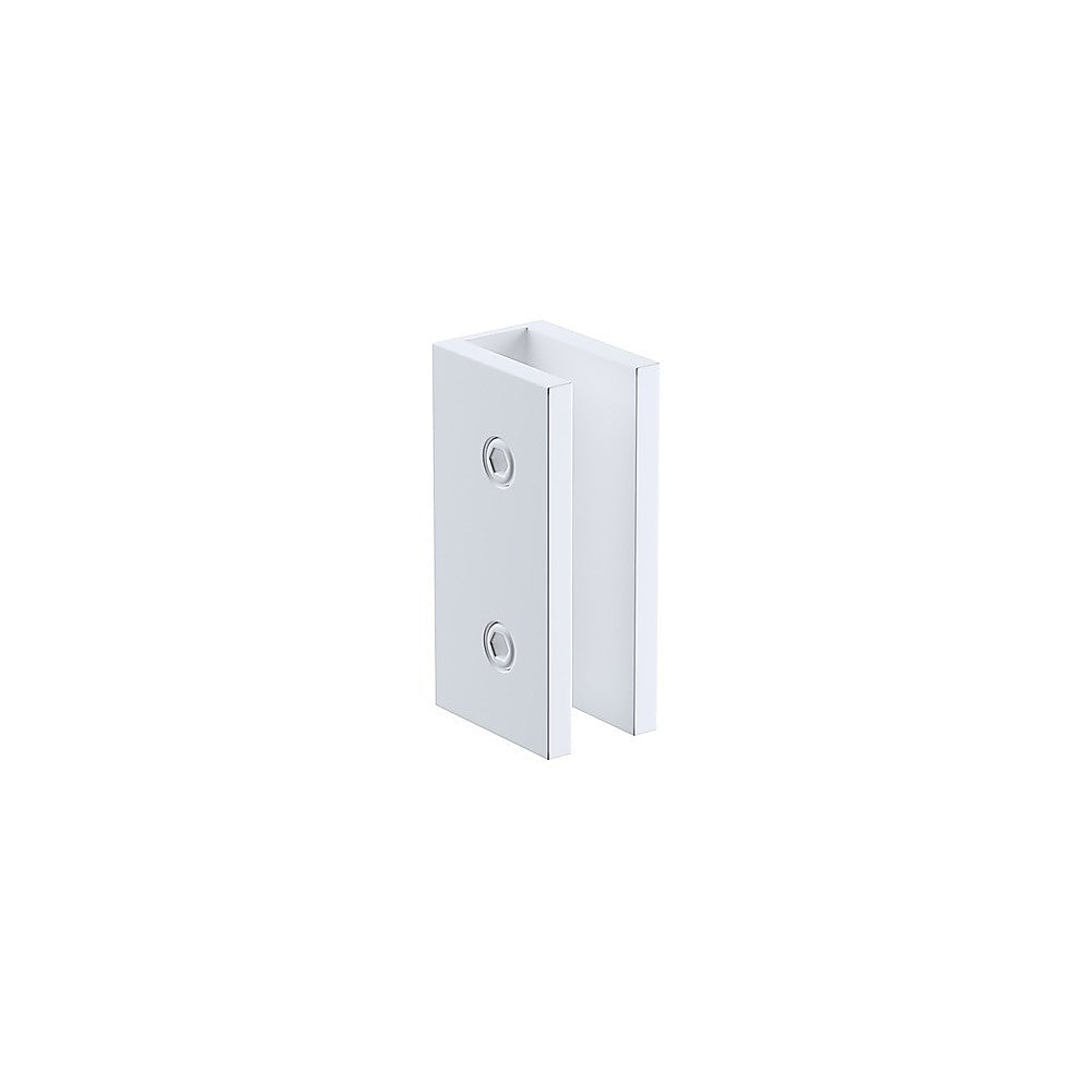 120x200cm Glass Shower Screen with White Wall U-Brackets