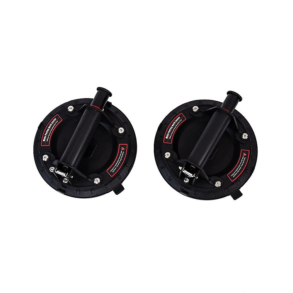2x20cm 500kg Vacuum Suction Cup Glass Lifter Granite Sucker Pump Lift Heavy Duty