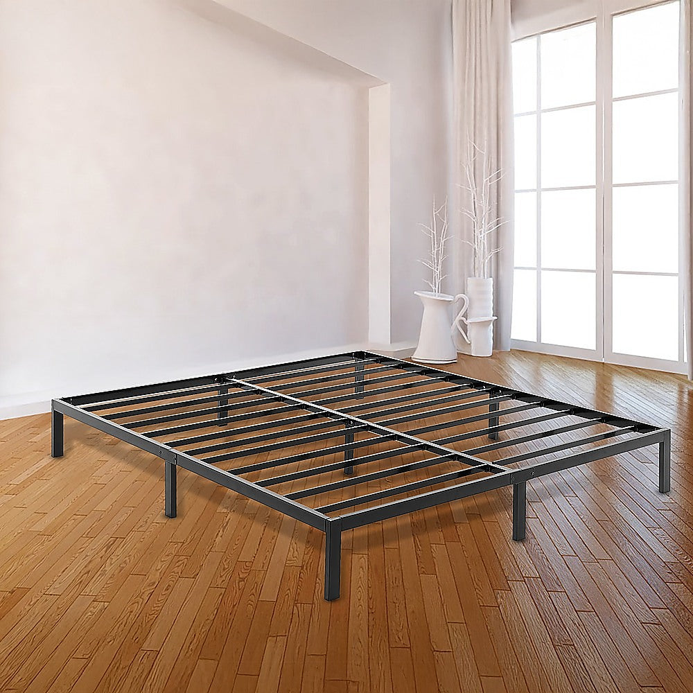 King Full Metal Bed Frame Base 閳 Sturdy Steel Bed Base for Australian Mattress
