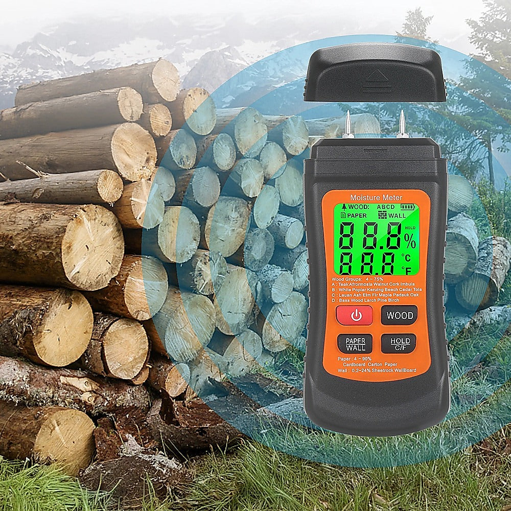 Moisture Meter Wood Masonry Wall & Other Materials Damp Meter Detector