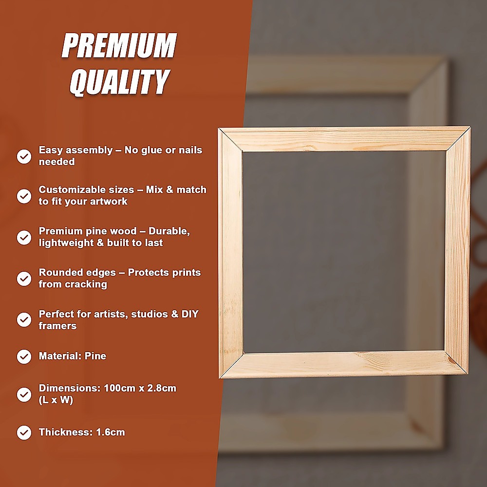 50x Canvas Stretcher Bars Frames Pine Wood