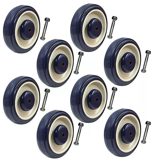 8 x 5  Diameter Wheels Nuts and Bolts included