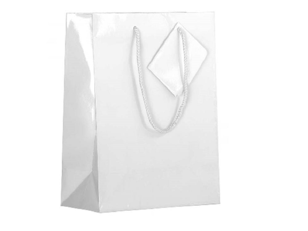 bulk 24 Large Matte White Gift Bags 32cm