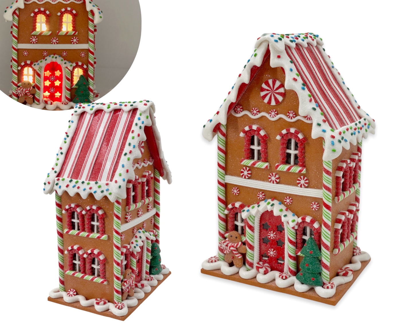 bulk 2 Christmas Mr Gingerbread House Led 31cm