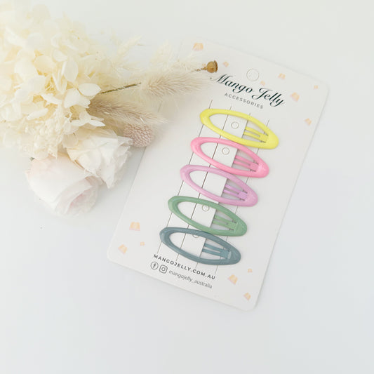 Butter Cream Hair Clips Collection - Candy Oval - Twin Pack