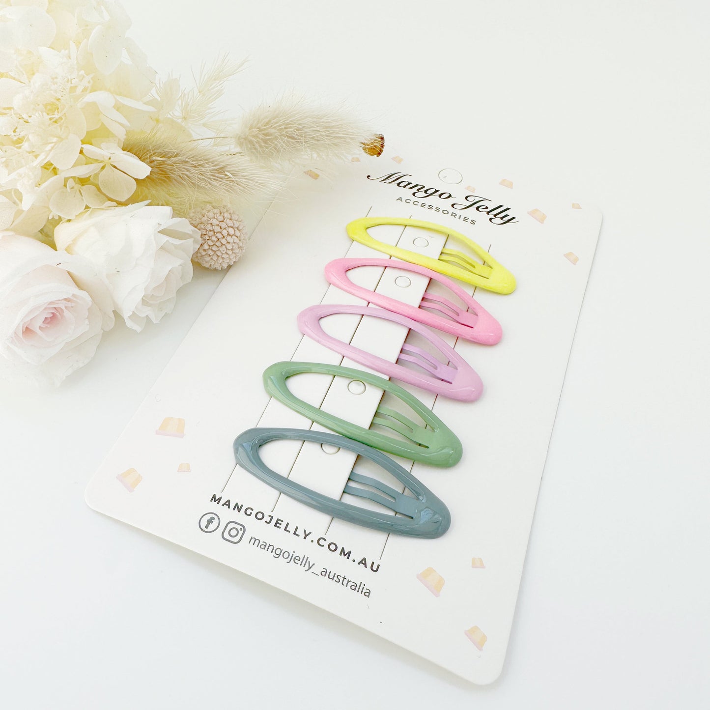Butter Cream Hair Clips Collection - Candy Oval - Twin Pack