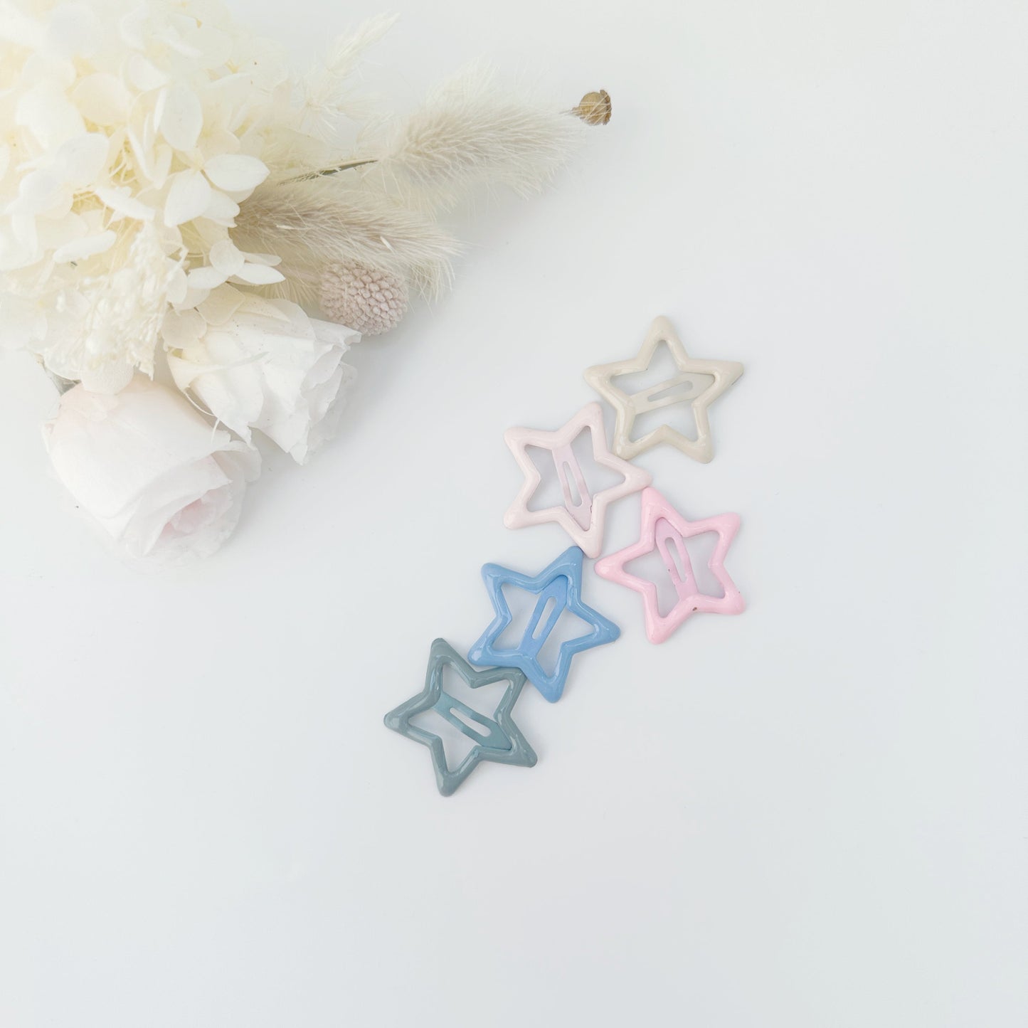 Butter Cream Hair Clips Collection - Ice cream Stars - Twin Pack