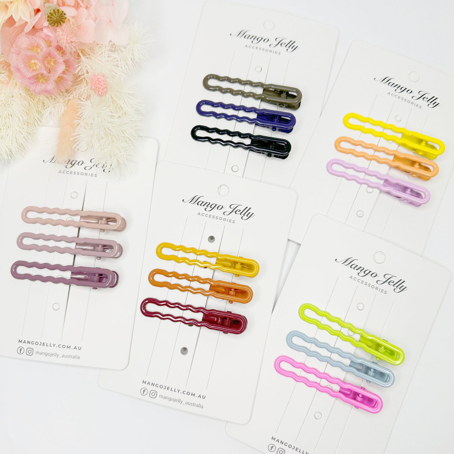 Gloss Glaze Wavy Hair Clips - Latte - One Pack