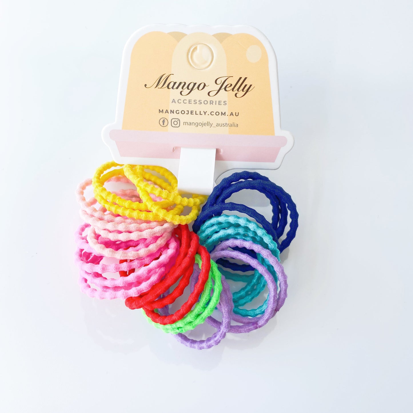 Kids Hair Ties (3cm) - Bubbly Mixed -Twin Pack