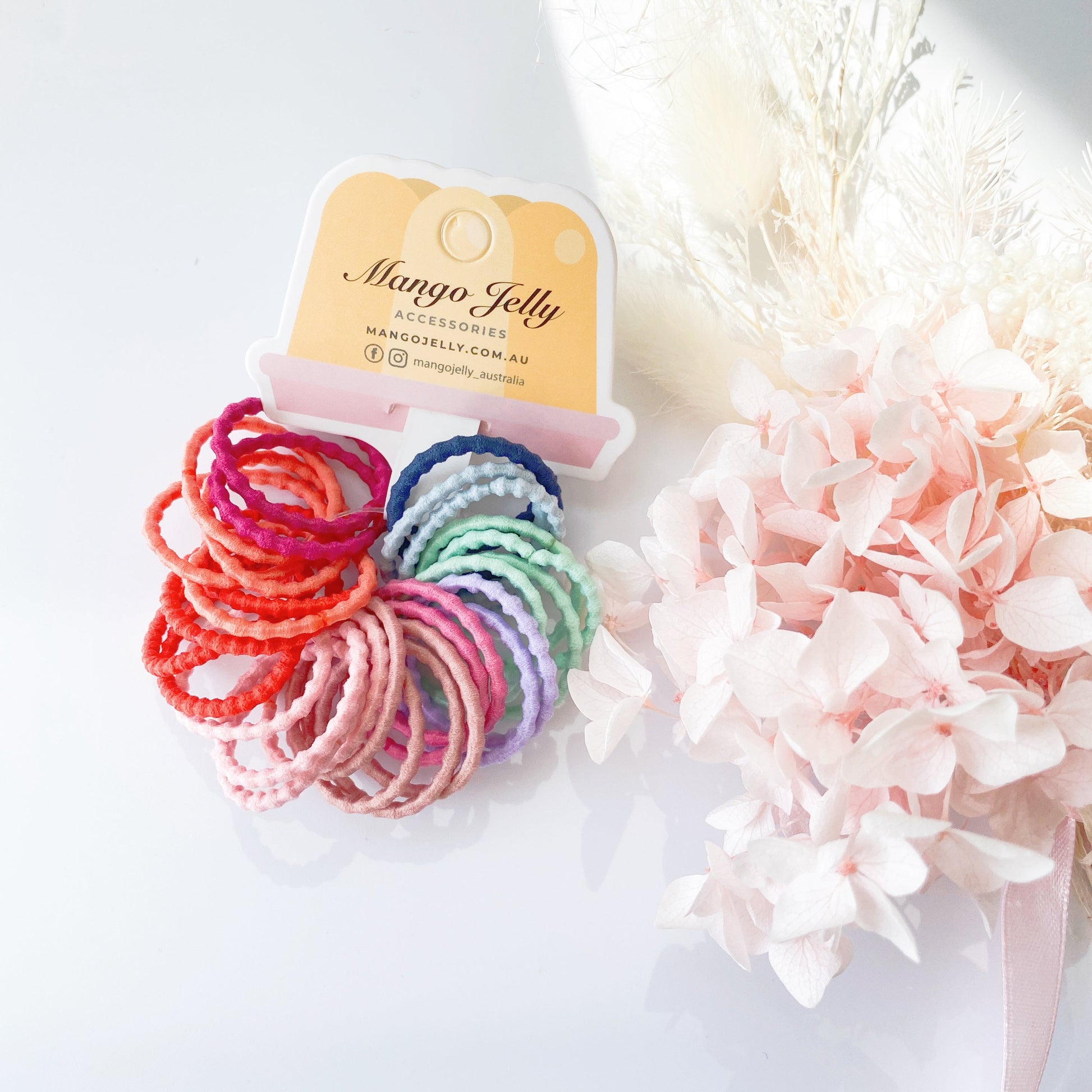 Kids Hair Ties (3cm) - Bubbly Retro - One Pack