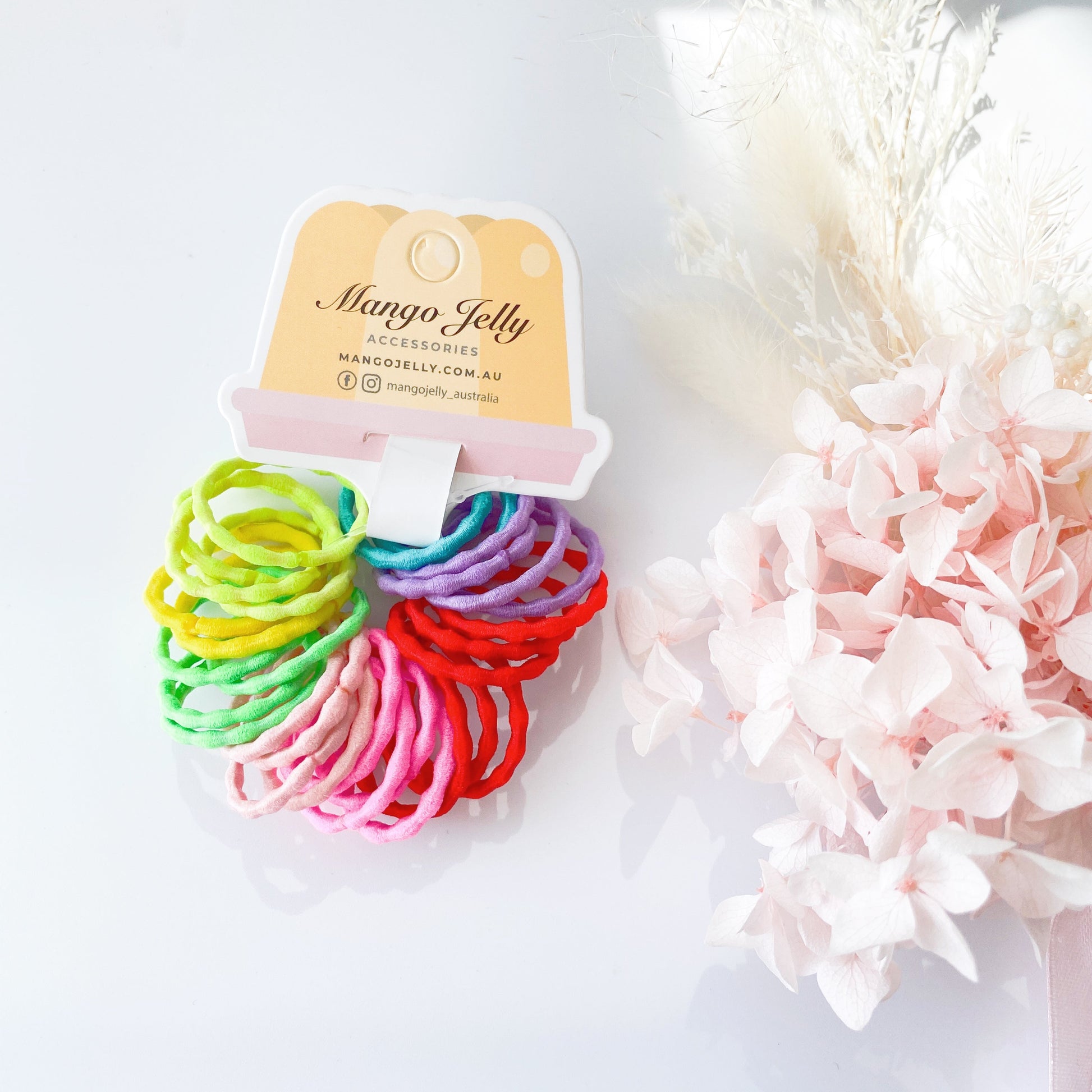 Kids Hair Ties (3cm) - Silky Pop Mixed -Twin Pack