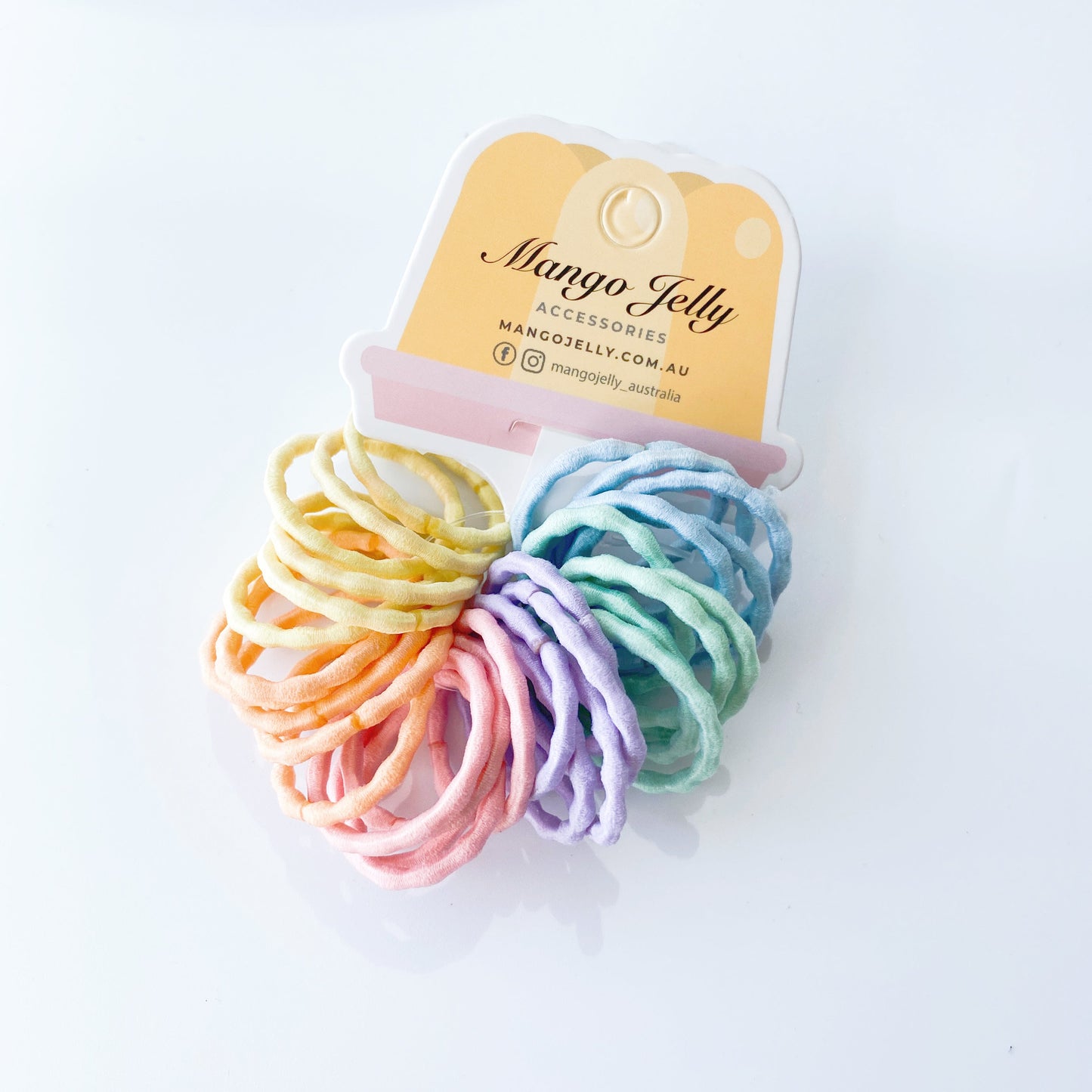 Kids Hair Ties (3cm) - Silky Pop Pastel -Twin Pack