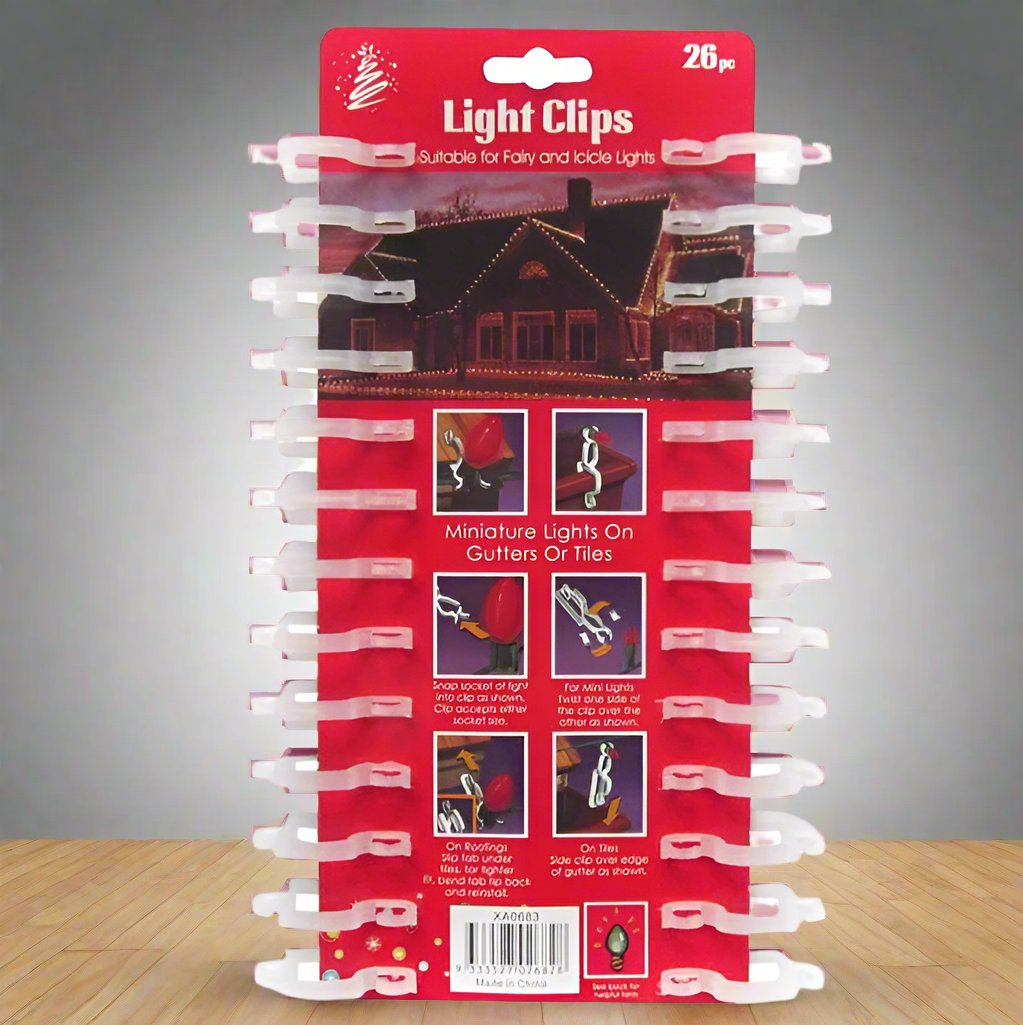 Light Clips for Fairy/Icicle Lights ¨C 26 Pack