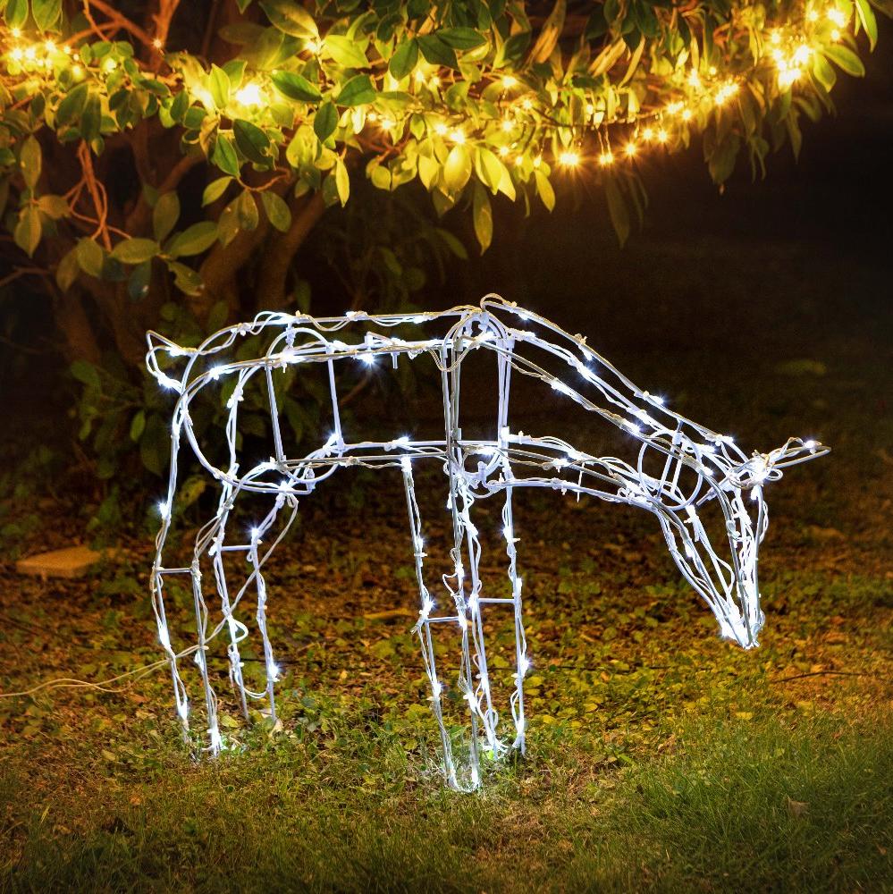 Battery Operated LED Reindeer ¨C 2 Style Options: Feeding and Standing - Feeding
