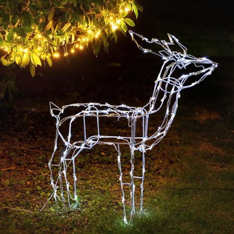Battery Operated LED Reindeer ¨C 2 Style Options: Feeding and Standing - Standing