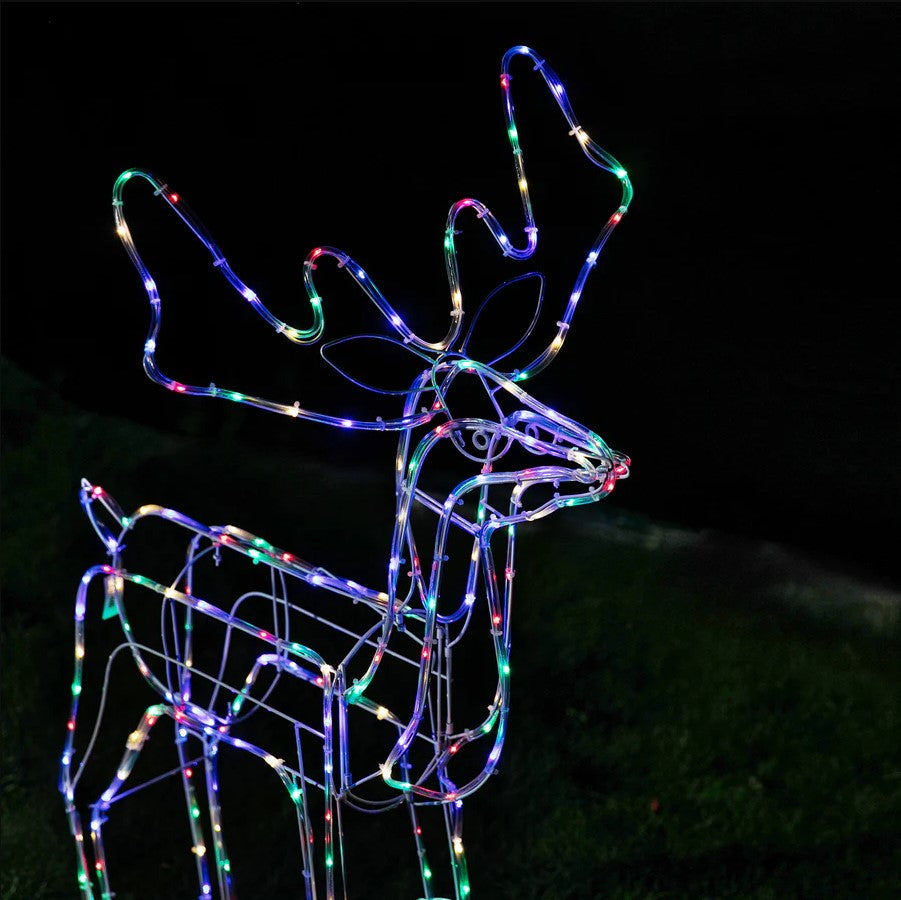 LED Twinkling Standing Reindeer ¨C 110cm available in 2 Colors - Cool White