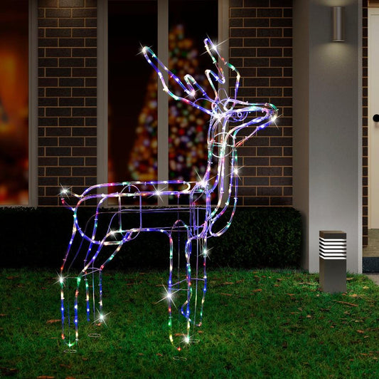 LED Twinkling Standing Reindeer ¨C 110cm available in 2 Colors - Cool White