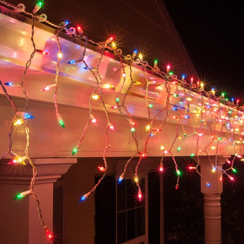 Battery Operated 200 LED Icicle Lights ¨C Available in 2 Colors - Cool White