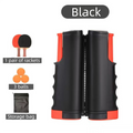 Black Portable Table Tennis Set with 2 Paddles, 3 Balls and Carry Bag - 165cm Retractable Ping Pong Net & Post - Indoor/Outdoor Professional Training Kit