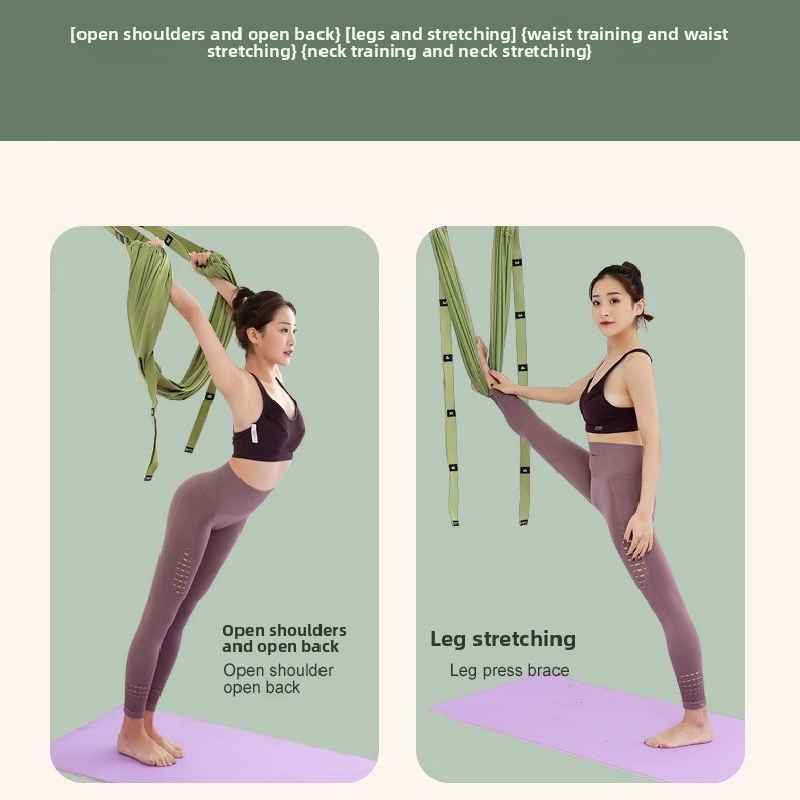Blue Aerial Yoga Door Hanging Strap for Home Workouts Adjustable Stretch Band for Backbend Inversion and Flexibility Premium Standard Fit for Local Enthusiasts
