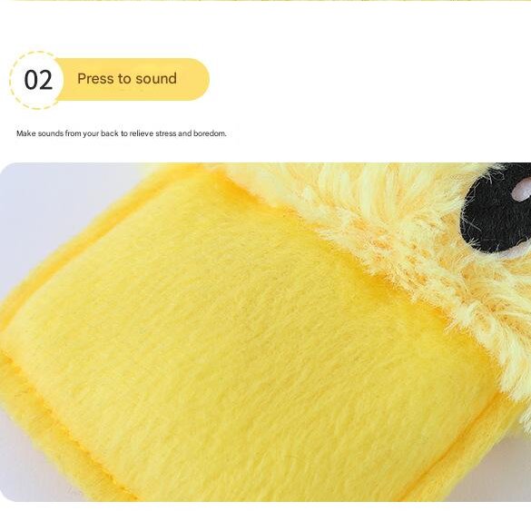 2-Pack Pink and yellow Plush Duck Dog Toy with Sound, Soft Fur and Squeaker for Teething & Dental Care – Durable Chew Toy for Dogs