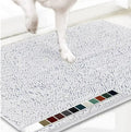 Bleached white 50×80 cm Extra-Thick Chenille Floor Mat for Bathrooms and Pet Use – High-Density Absorbent, Non-Slip, Machine-Washable Rug for Dogs and Humans