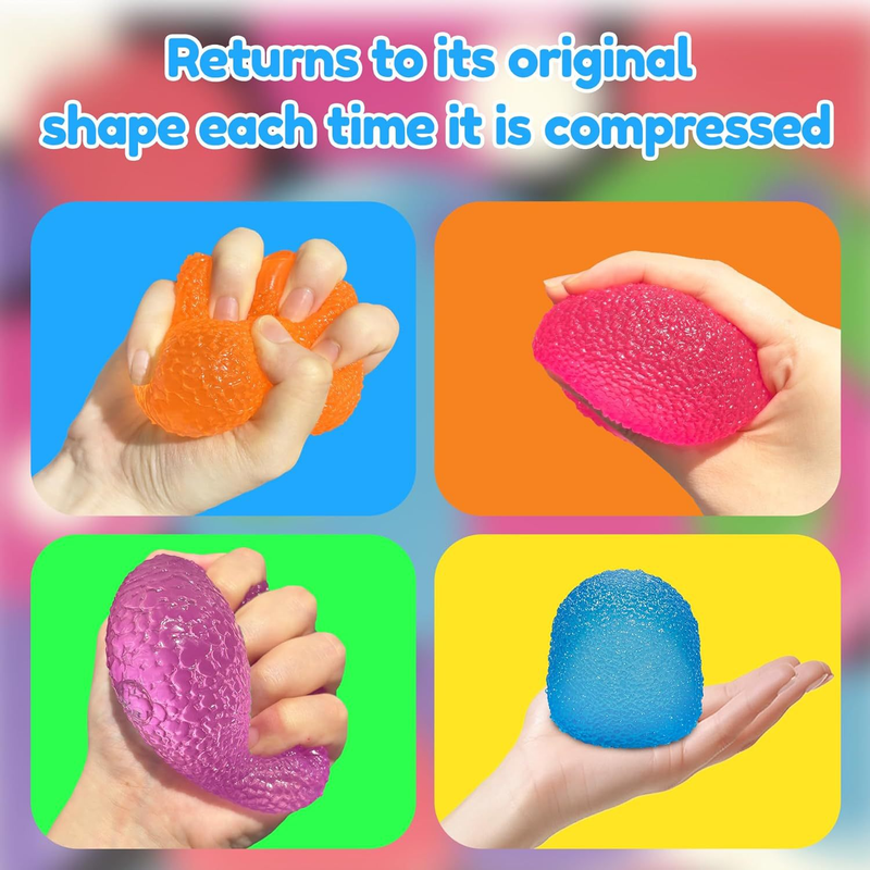 Blue Candy Gummy Bear Squishy Stress Relief Toy - Slow Rising Squeeze Fidget Toys for Kids, Soft TPR Sensory Toy for Anxiety Relief, Cute Kawaii Decompression Gift for Ages 3+