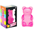 Pink Candy Gummy Bear Squishy Stress Relief Toy - Slow Rising Squeeze Fidget Toys for Kids, Soft TPR Sensory Toy for Anxiety Relief, Cute Kawaii Decompression Gift for Ages 3+