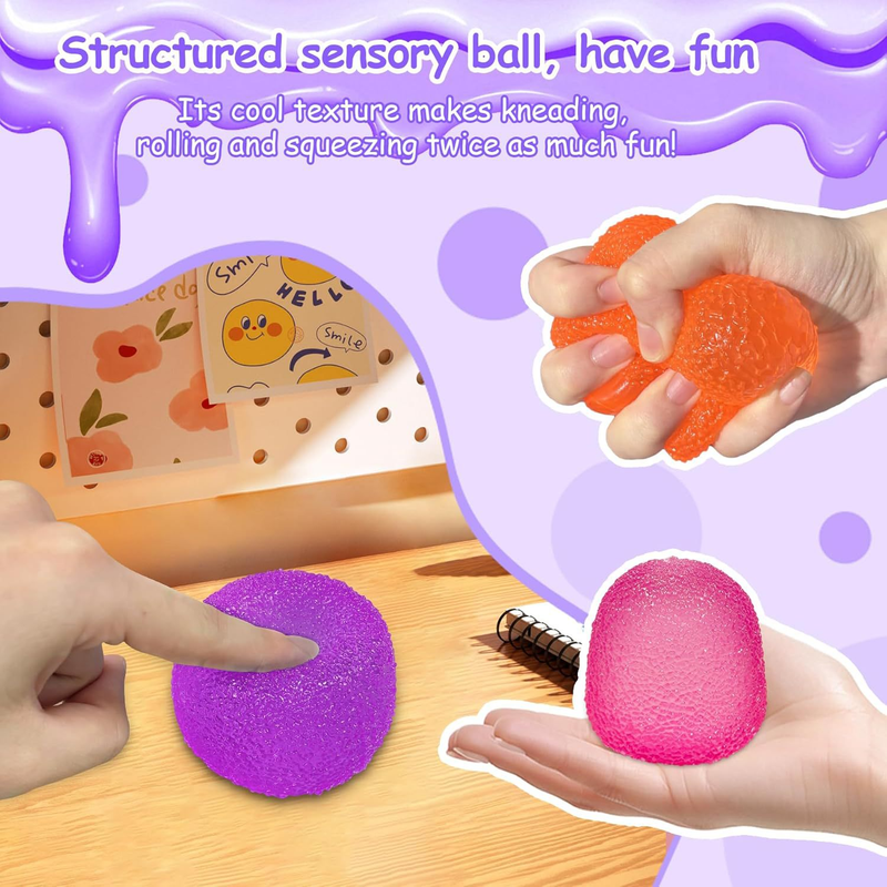 Purple Candy Gummy Bear Squishy Stress Relief Toy - Slow Rising Squeeze Fidget Toys for Kids, Soft TPR Sensory Toy for Anxiety Relief, Cute Kawaii Decompression Gift for Ages 3+
