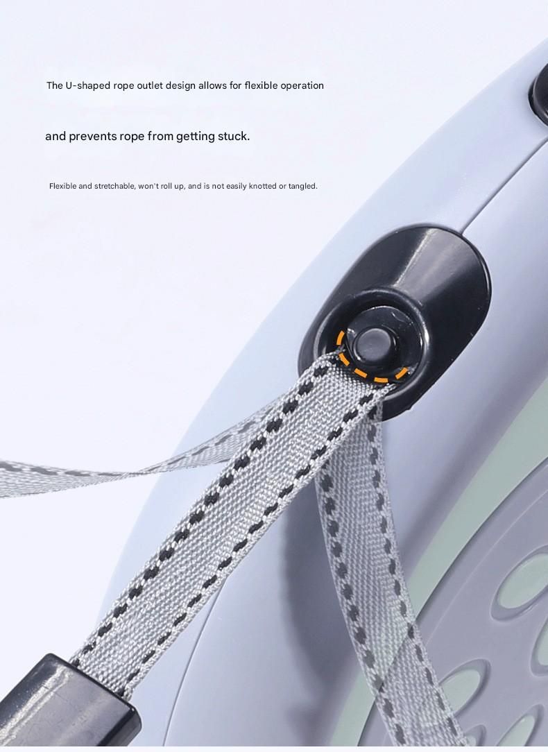 Green Automatic Retractable Dog Leash -  5M Extendable Lead with One-Handed Brake Lock - ABS Casing, Ergonomic Grip, Tangle-Free Nylon Tape, Outdoor Walking Essential