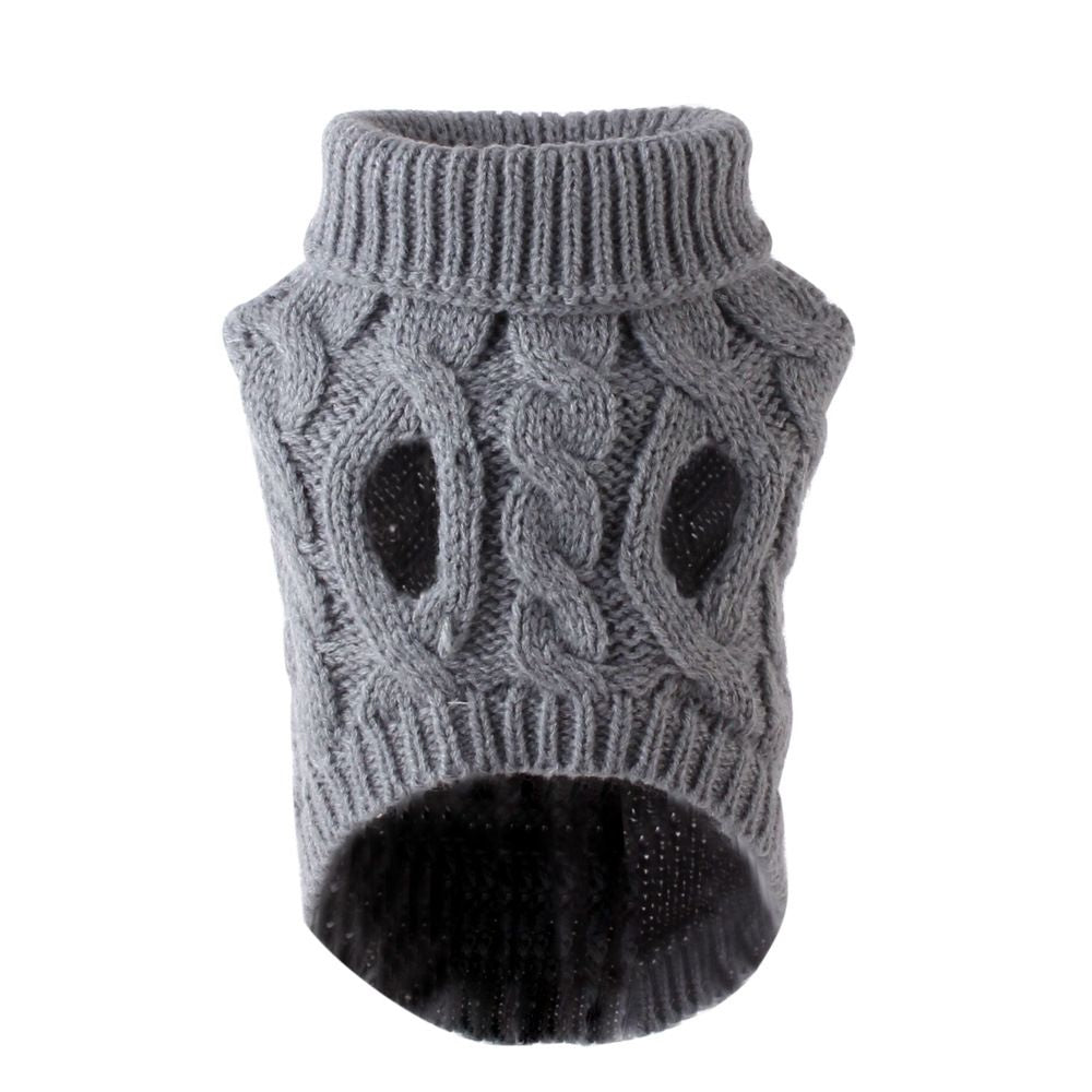 White XL size Cosy Cable Knit Dog Jumper -  Warm Winter Pet Clothing, Soft High Neck Design, Small to Medium Dogs, Easy Wear Pullover Style, Ideal for Chilly Evenings and Outdoor Walks