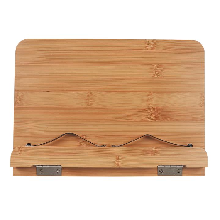 Bamboo Book Stand - Adjustable Book Stand - Book, Recipes, Tablet Portable Holder