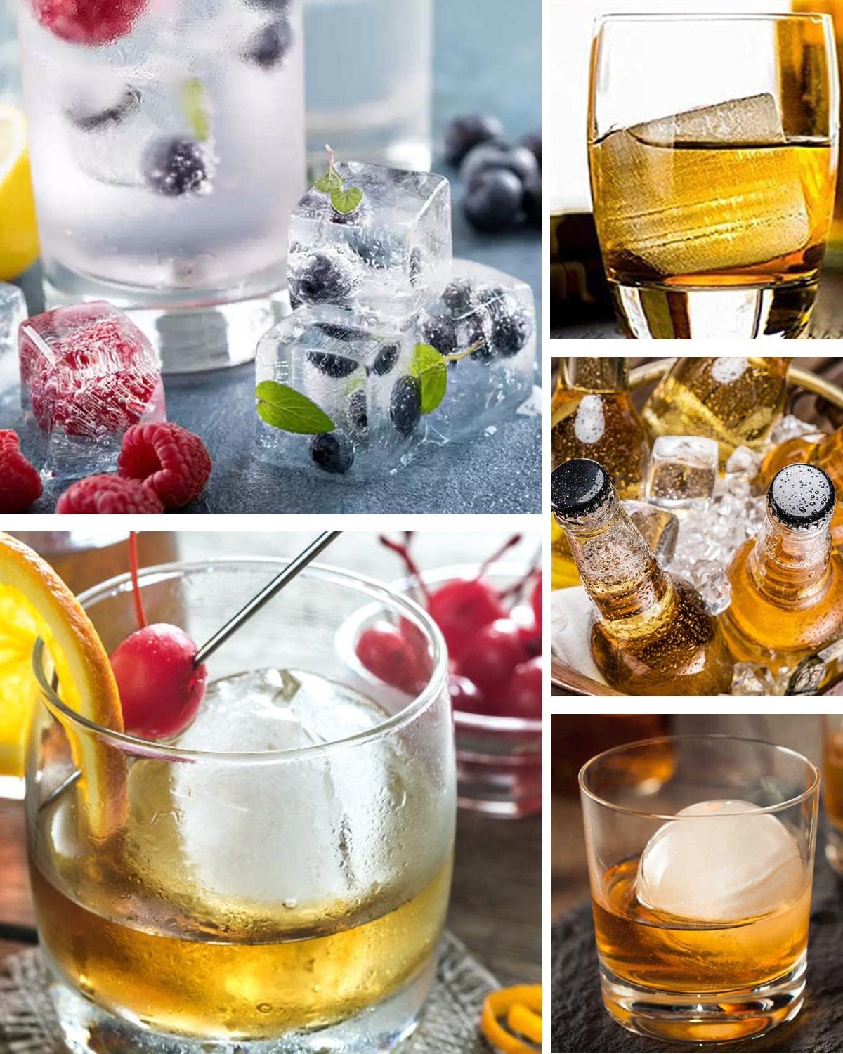 Easy Pop Silicone 6 Sphere Ice Cube Tray