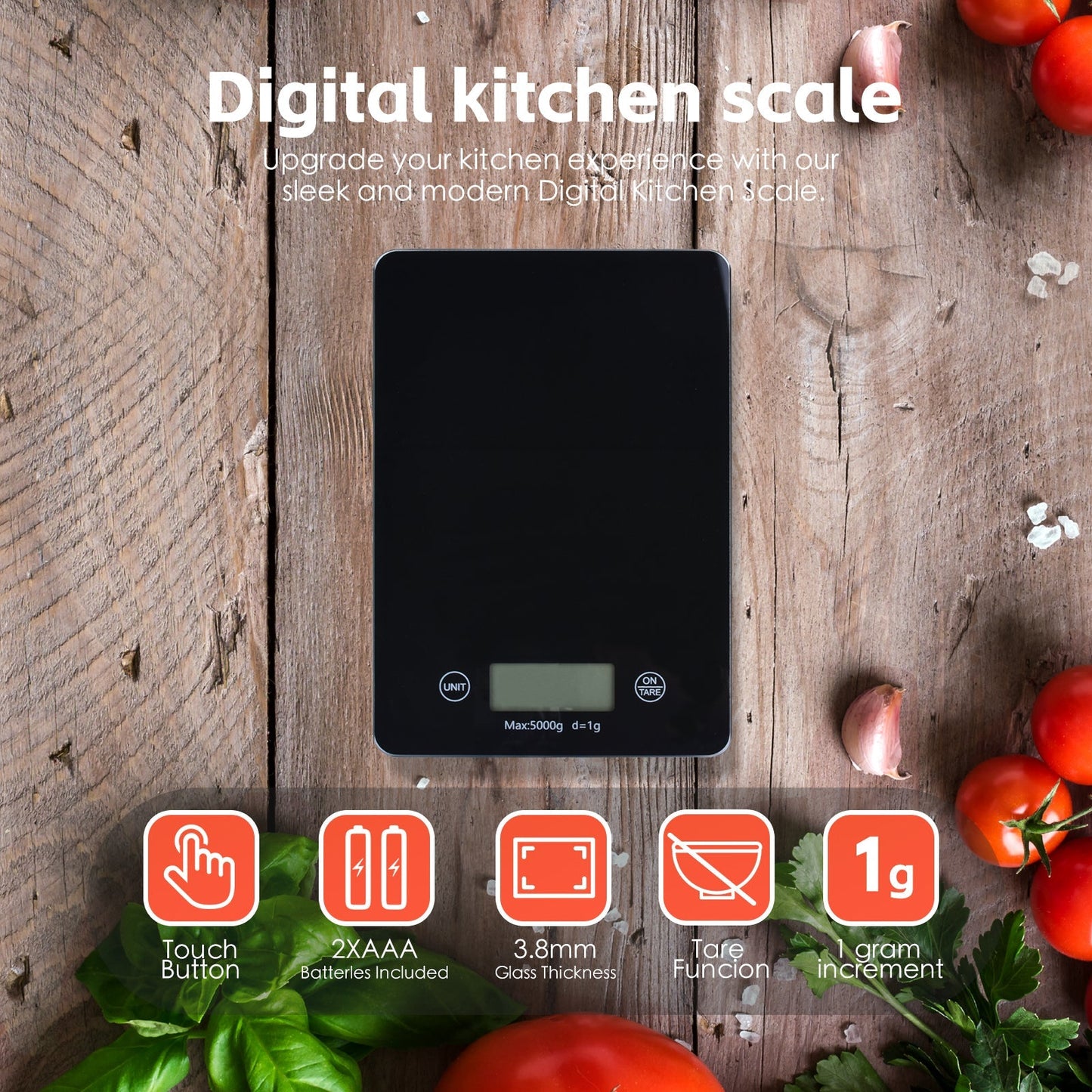 5KG Digital Glass Kitchen Scale
