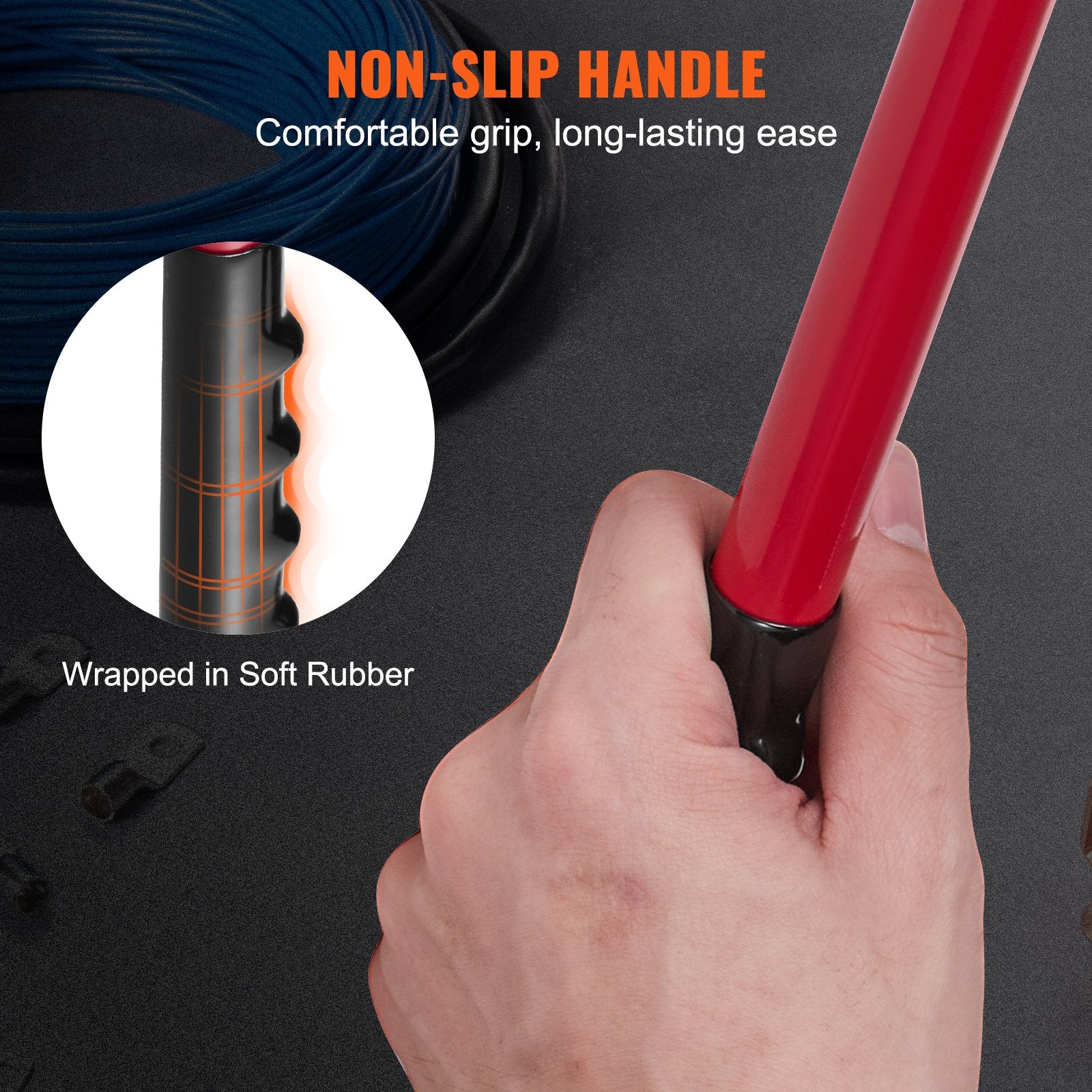 Battery Cable Lug Crimping Tool, 10-1/0AWG with Cable Cutter and 95PCS Copper Ring Terminals, 6 Wire Sizes Crimping Die and 100pcs Heat Shrink Tubes, for Heavy Duty Wire Lugs