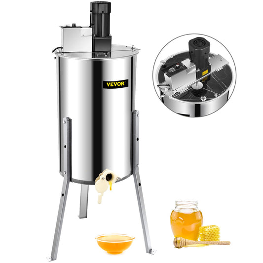 3/6 Frame Electric Honey Extractor Beekeeping Stainless Steel W/ 3 Legs