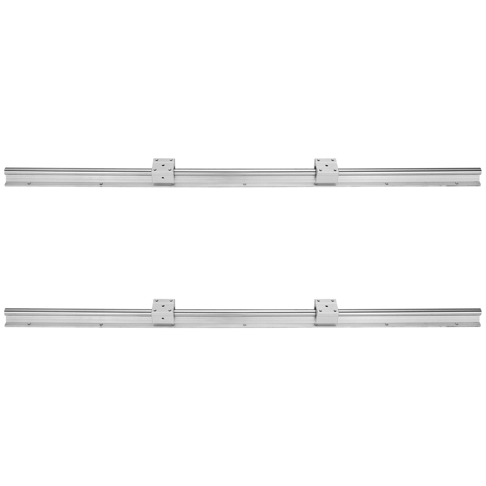 Linear Guide Rail Set, SBR20 800mm, 2 PCS 31.5 in/800 mm SBR20 Guide Rails and 4 PCS SBR20UU Slide Blocks, Linear Rails and Bearings Kit for Automated Machines DIY Project CNC Router Machines