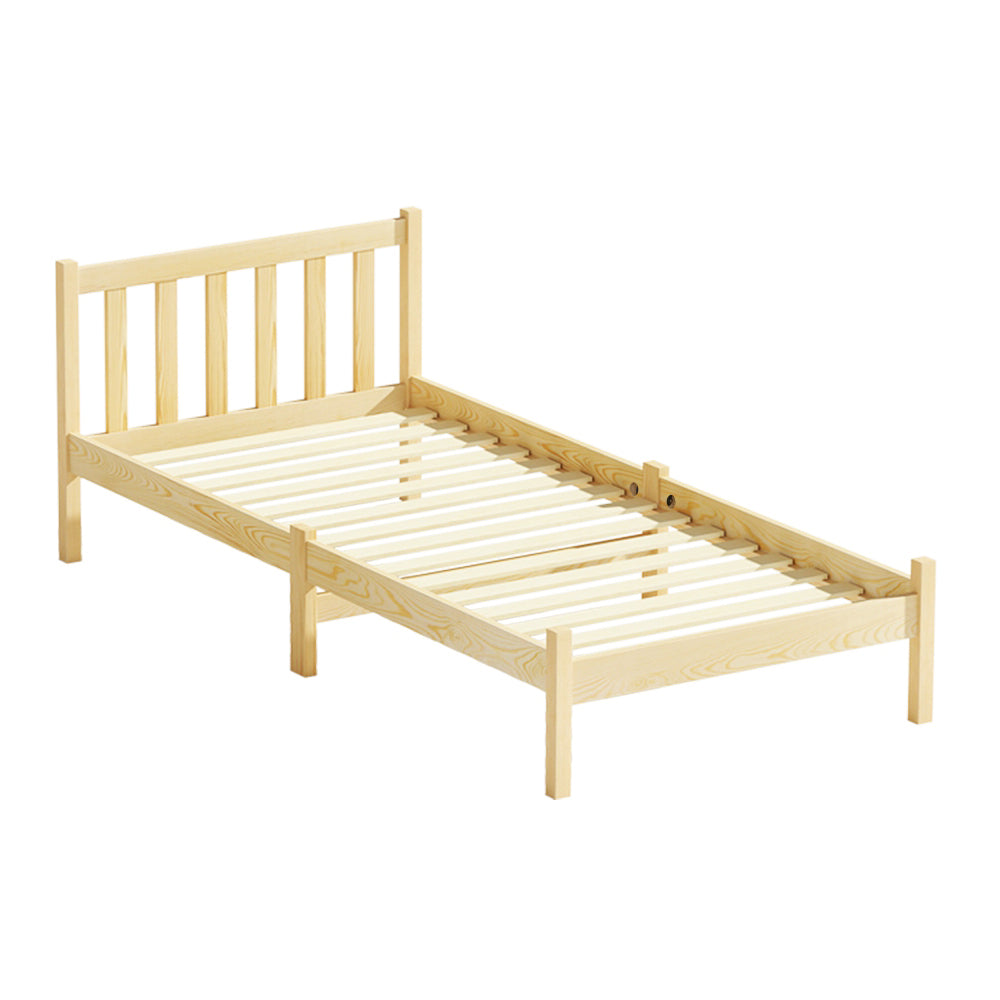 Bed Frame Single Size Wooden Oak SOFIE