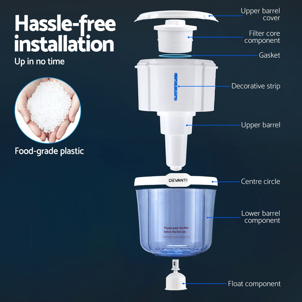 Devanti Water Cooler Dispenser 15L Filter Bottle