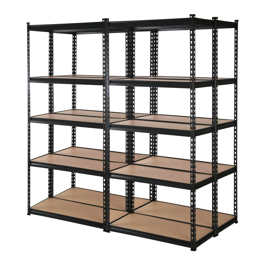 4x1.8M Garage Shelving Warehouse Rack Pallet Racking Storage Shelve Black