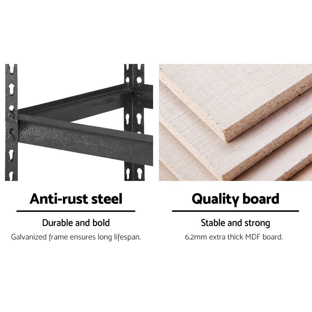 4x1.8M Garage Shelving Warehouse Rack Pallet Racking Storage Charcoal